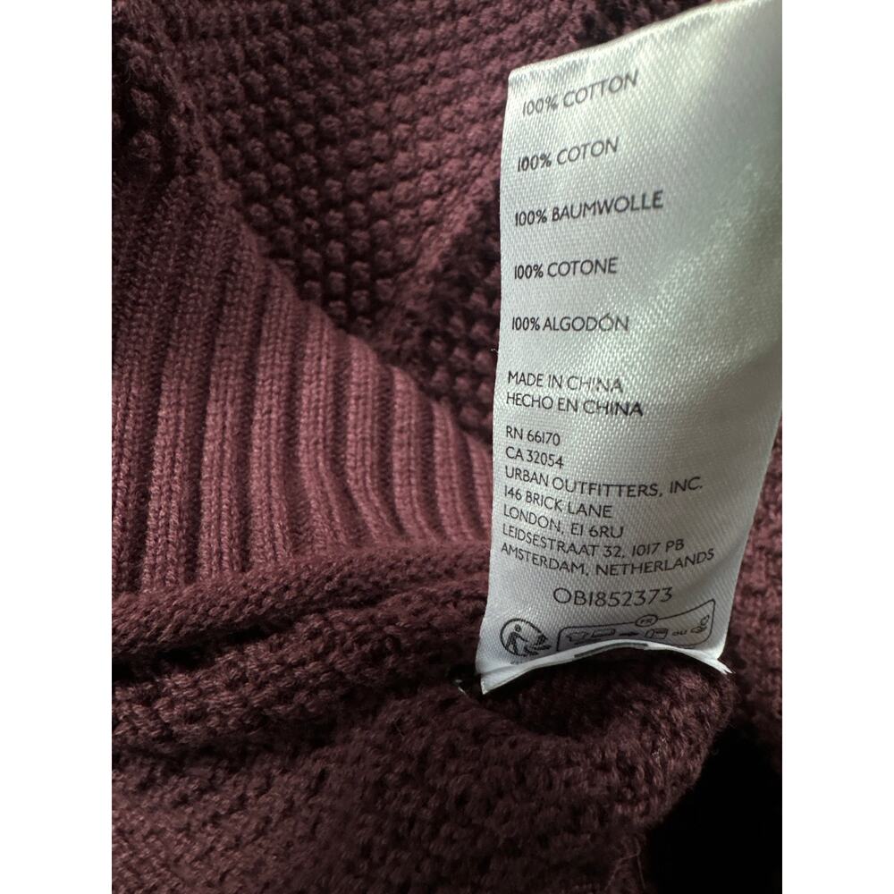 Free People Beach Hailee Knit Semi Cropped Sweater In Vintage Wine Size XS - Picture 9 of 11